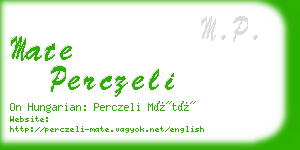 mate perczeli business card